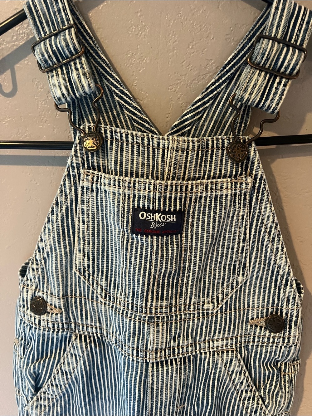 Oshkosh Blue Stripe Overalls - Picture 2 of 5